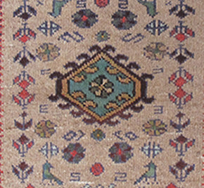 2' x 4' Brown Beige Persian Shiraz Rug