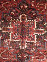 Luxurious 9x12 Authentic Hand-knotted Persian Heriz Rug - Iran - bestrugplace