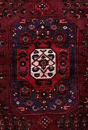 4' x 7' Red Persian Kurd Bijar Rug