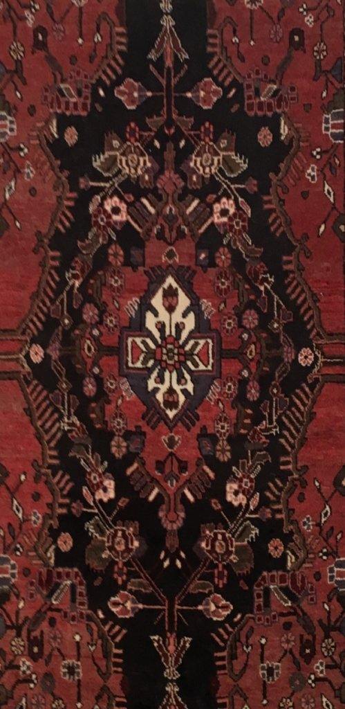 4x10 Authentic Hand-knotted Persian Hamadan Rug - Iran - bestrugplace