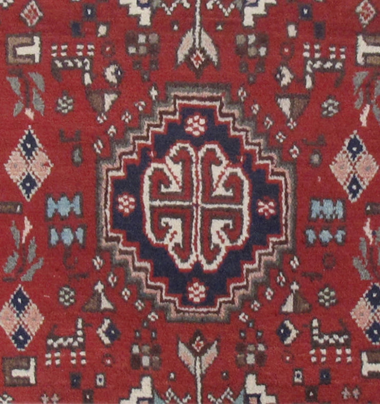 3' x 3' Red Persian Abadeh Rug