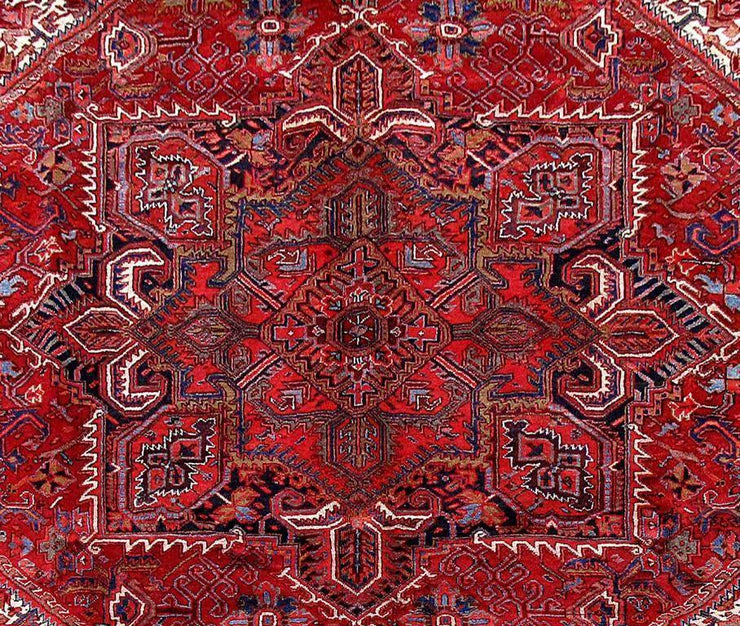 9x11 Authentic Hand Knotted Persian Heriz Rug - Iran - bestrugplace