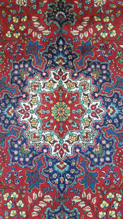 10' x 13' Red Persian Tabriz Rug