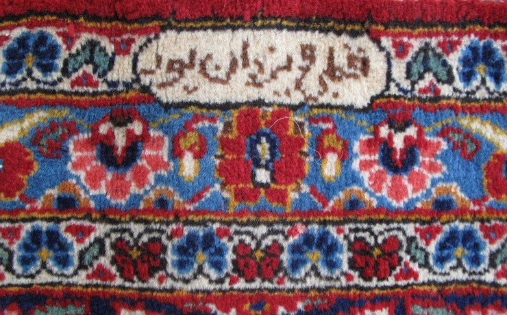 9x13 Authentic Hand-knotted Persian Signed Kashan Rug - Iran - bestrugplace