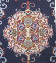 2' x 3' Navy Blue Persian Kashan Rug