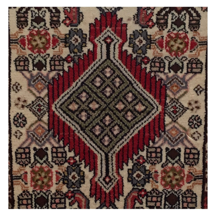 2' x 4' Seal Maroon Persian Hamadan Rug