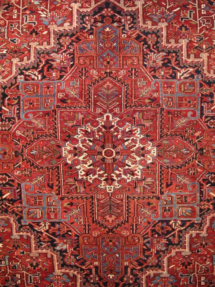 Luxurious 10x14 Authentic Hand-knotted Persian Heriz Rug - Iran - bestrugplace