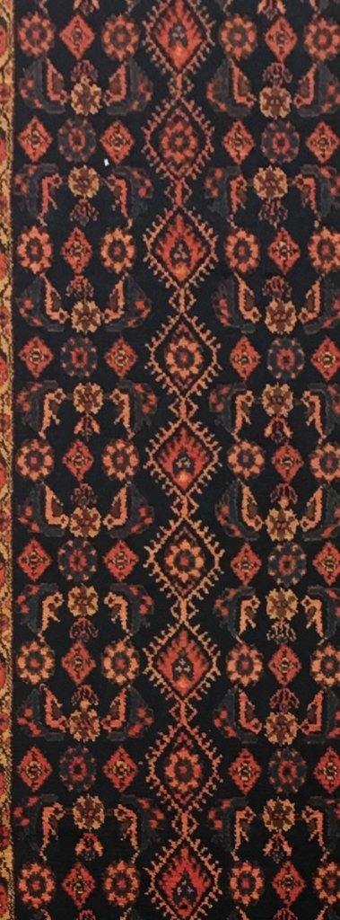 3x14 Authentic Hand-knotted Persian Hamadan Rug - Iran - bestrugplace