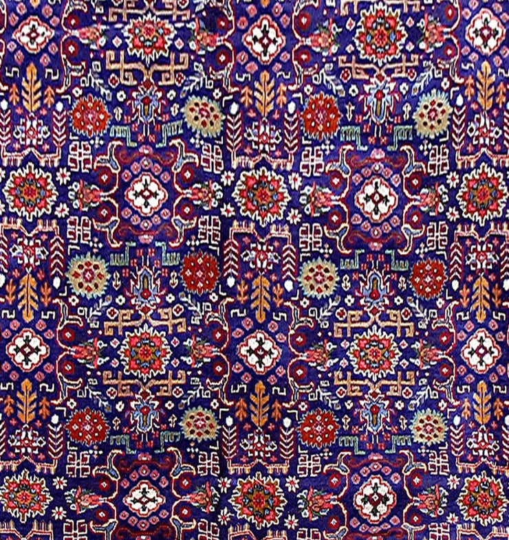 10' x 13' Dark Blue Persian Tabriz All Over Rug