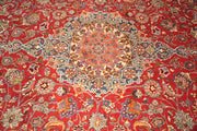 10x14 Pre owned Persian Kashan Mashad Rug RED IRAN 7888 - bestrugplace