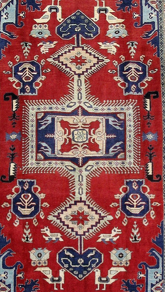 7' x 11' Red Persian Ardebil Rug