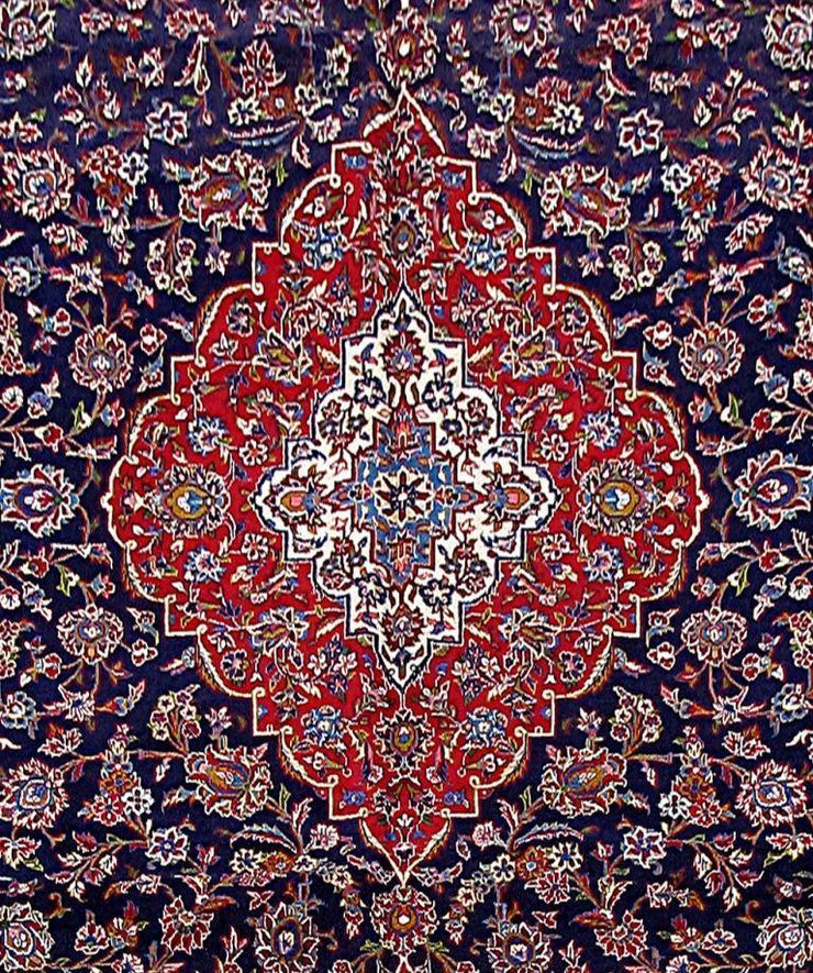 10x14 Authentic Hand Knotted Persian Kashan Rug - Iran - bestrugplace