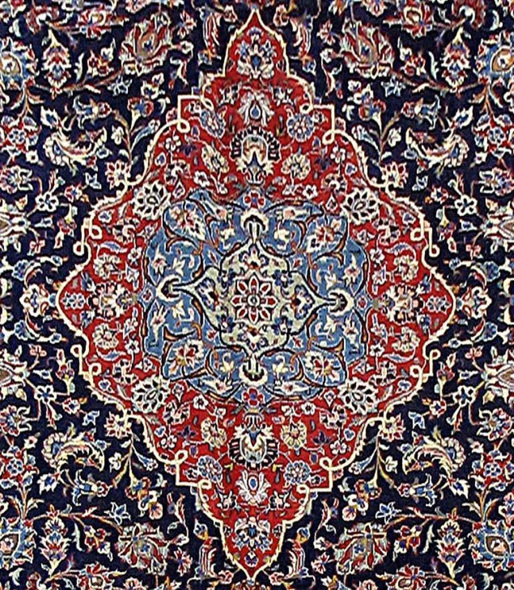 10x13 Authentic Hand Knotted Persian Kashan Rug - Iran - bestrugplace