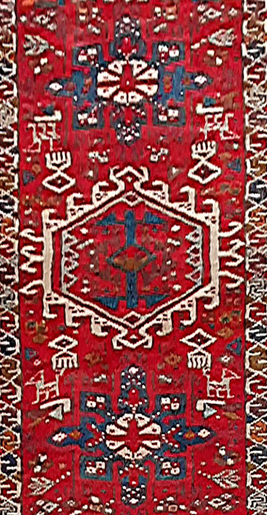 3' x 11' Red Persian Hamadan Rug