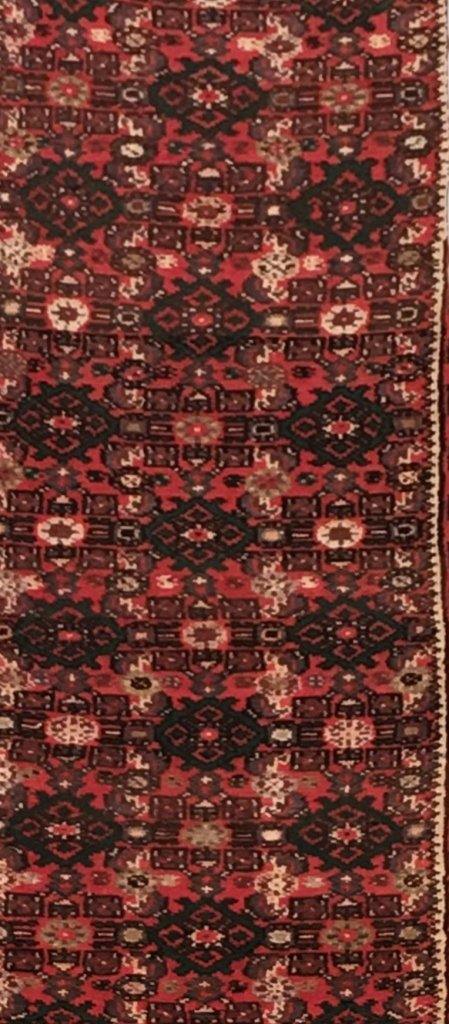 Red 2' x 13' Persian Hamadan Rug - bestrugplace