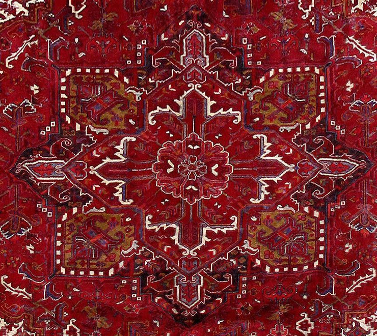 10' x 12' Authentic Hand Knotted Persian Heriz Rug - Iran - bestrugplace