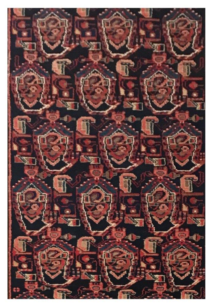 4x16 Authentic Hand-knotted Persian Hamadan Rug - Iran - bestrugplace