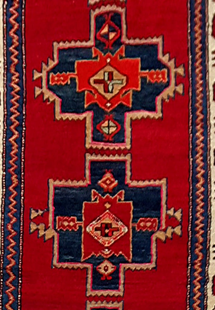 3' x 10' Red Persian Ardebil Rug