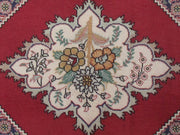 3' x 2' Red Persian Tabriz Rug