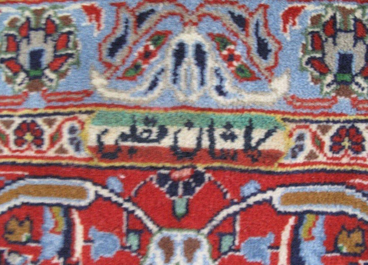 10x14 Authentic Hand-knotted Persian Signed Kashan Rug - Iran - bestrugplace