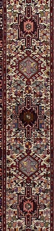 2x15 Authentic Hand Knotted Persian Karaja Rug - Iran - bestrugplace