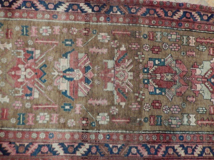 4x10 Authentic Hand Knotted Semi-Antique Persian Hamadan Rug - Iran - bestrugplace