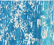 8' x 10' Sea Blue Transitional Modern Rug