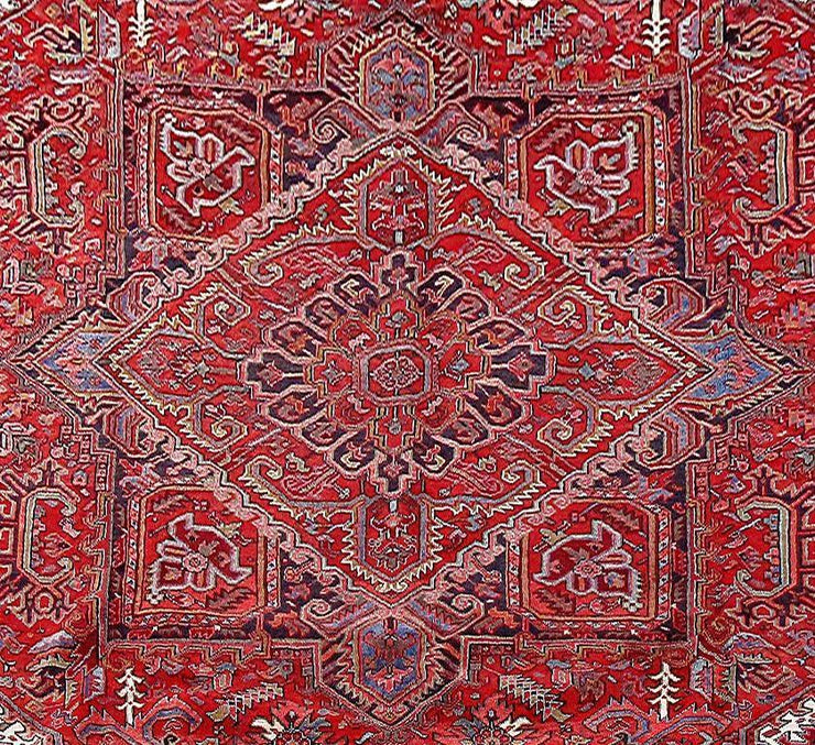 9x13 Authentic Hand Knotted Persian Heriz Rug - Iran - bestrugplace