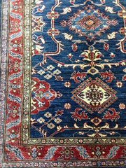 Stunning 4x19 Authentic Hand-knotted Super Kazak Rug - Pakistan - bestrugplace