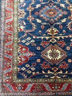 Stunning 4x19 Authentic Hand-knotted Super Kazak Rug - Pakistan - bestrugplace