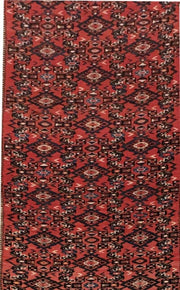 3x17 Authentic Hand-knotted Persian Hamadan Rug - Iran - bestrugplace