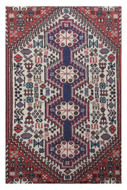 3' x 2' Ivory Persian Abadeh Rug