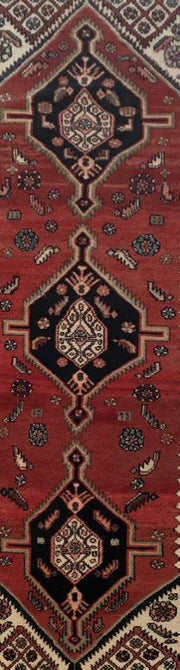 4x11 Authentic Hand-knotted Persian Hamadan Rug - Iran - bestrugplace