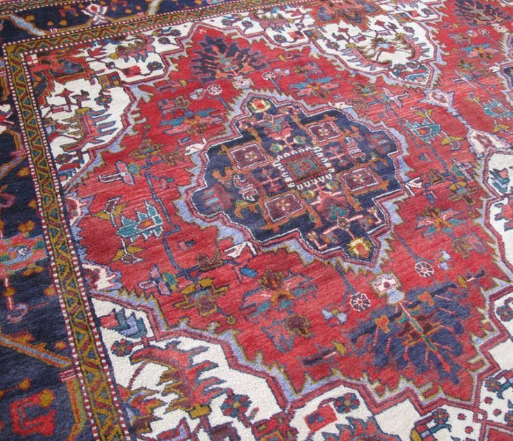 10x12 Authentic Hand-knotted Persian Heriz Rug - Iran - bestrugplace