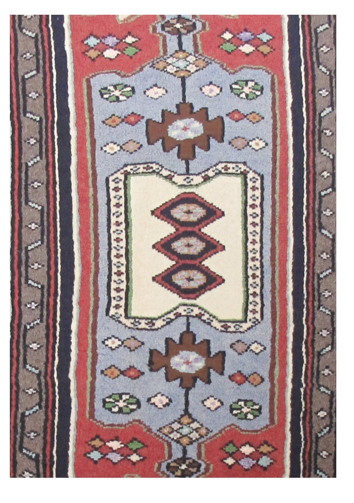 2' x 5' Red Persian Hamadan Rug