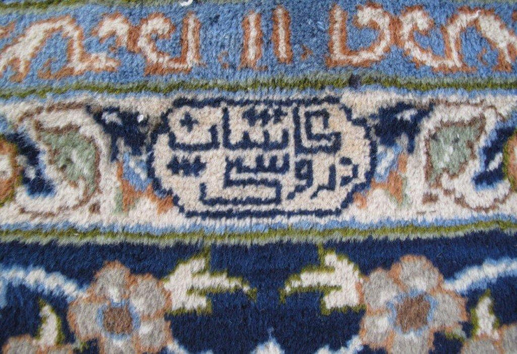 9x13 Authentic Hand-knotted Persian Signed Kashan Rug - Iran - bestrugplace