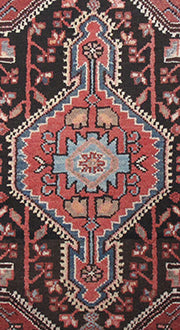 2' x 4' Brown Persian Hamadan Rug