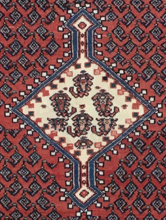 4x7 Authentic Hand-knotted Persian Hamadan Rug - Iran - bestrugplace