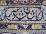 10x14 SIGNED Kashan Shadsar Persian Rug IVORY BLUE Iran 81171 - bestrugplace