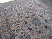 7x11 Authentic Hand-knotted Persian Wool&Silk Nain 9 La Rug - Iran - bestrugplace