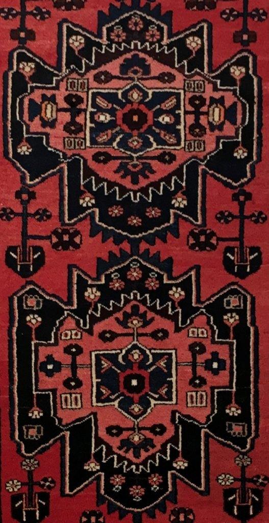 4x10 Authentic Hand-knotted Persian Hamadan Rug - Iran - bestrugplace