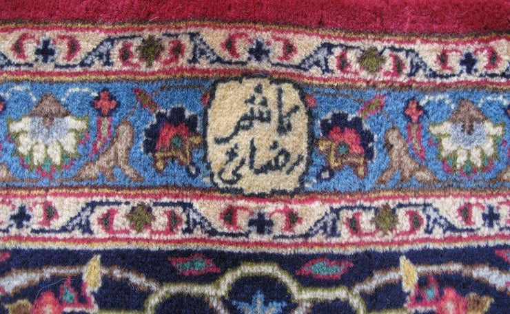 10x13 Authentic Hand-knotted Persian Signed Kashmar Rug - Iran - bestrugplace