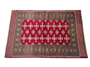 Luxurious 4x6 Authentic Hand Knotted Wool & Silk Jaldar Bokhara Rug - Pakistan - bestrugplace