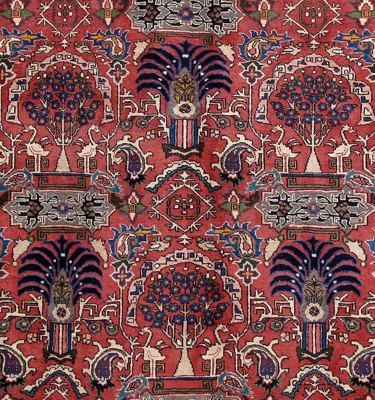 7' x 11' Red Persian Tabriz Khoy Rug