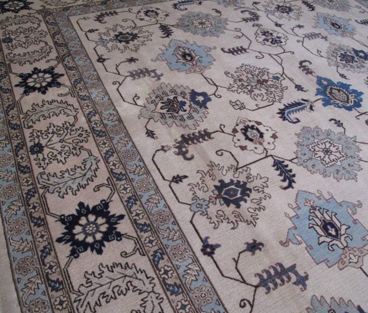 9' x 13' Grey Olive Persian Ardebil Rug