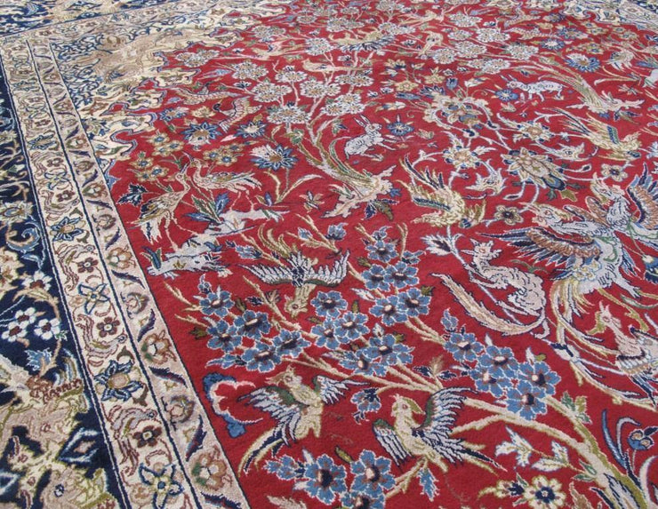 11x16 Authentic Hand-knotted Persian Isfahan Rug - Iran - bestrugplace