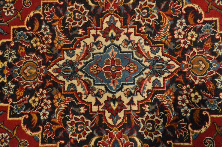 10x19 Antique Persian Kashan RED BLUE WOOL - Rug 78836 - bestrugplace