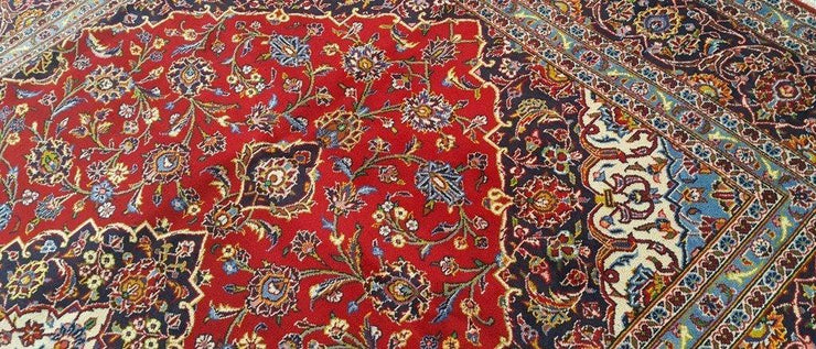 8x12 Authentic Hand Knotted Persian Kashan Rug - Iran - bestrugplace