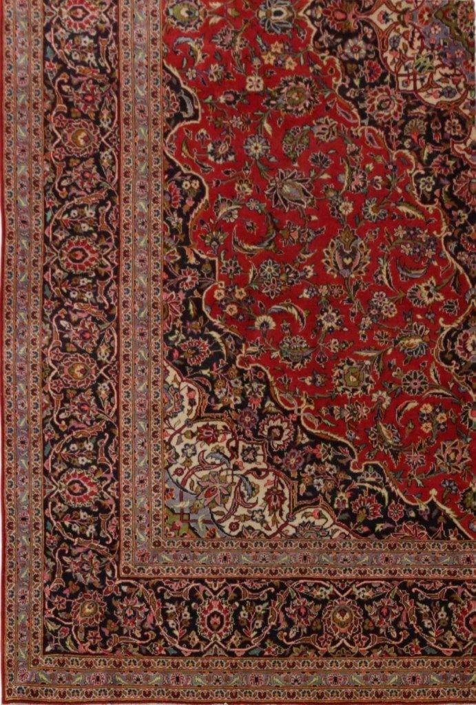 11x17  Genuine  Persian Signed Kashan Rug - Iran 82294 - bestrugplace