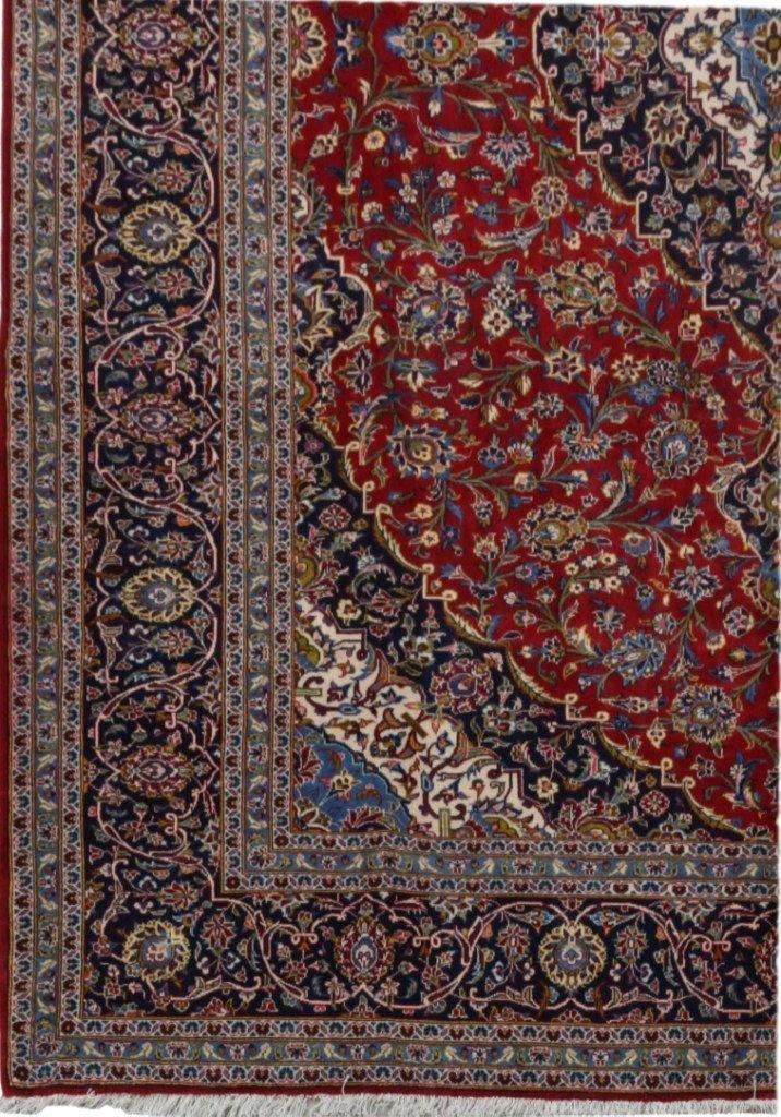 10x14 Authentic Hand-knotted Persian Signed Kashan Rug Seen at SHARK TANK - Iran 81331 - bestrugplace